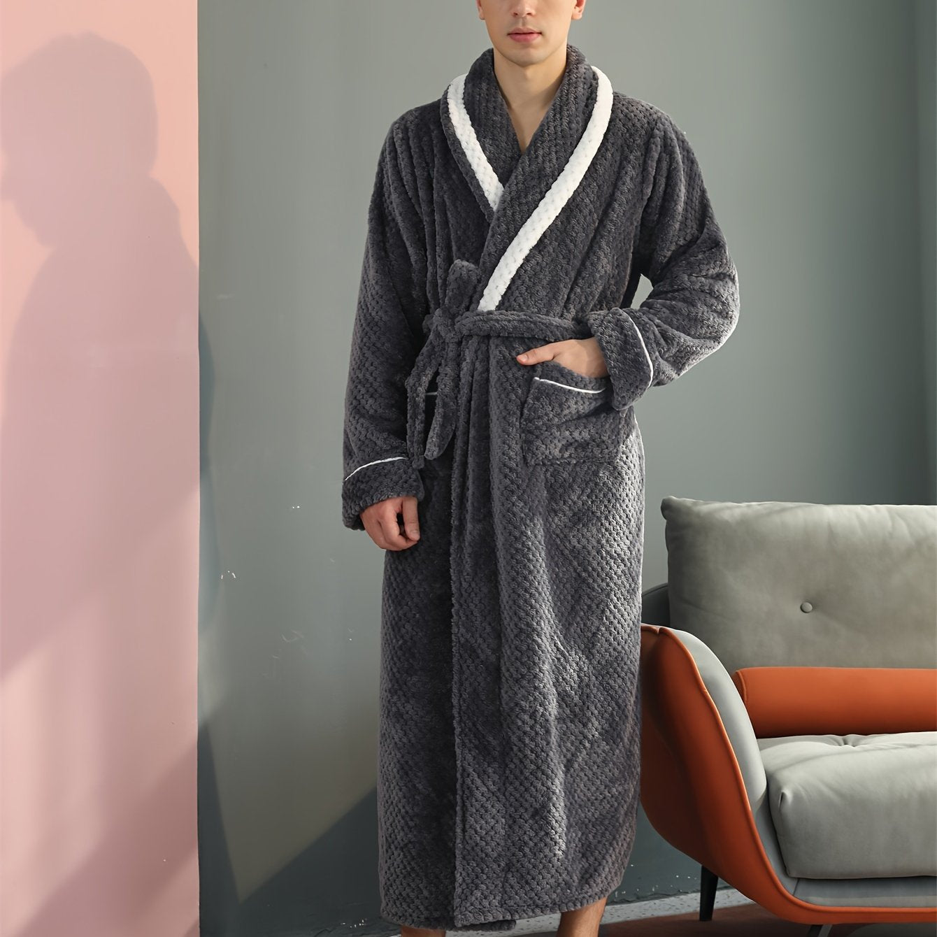 Robe de chambre homme coton léger