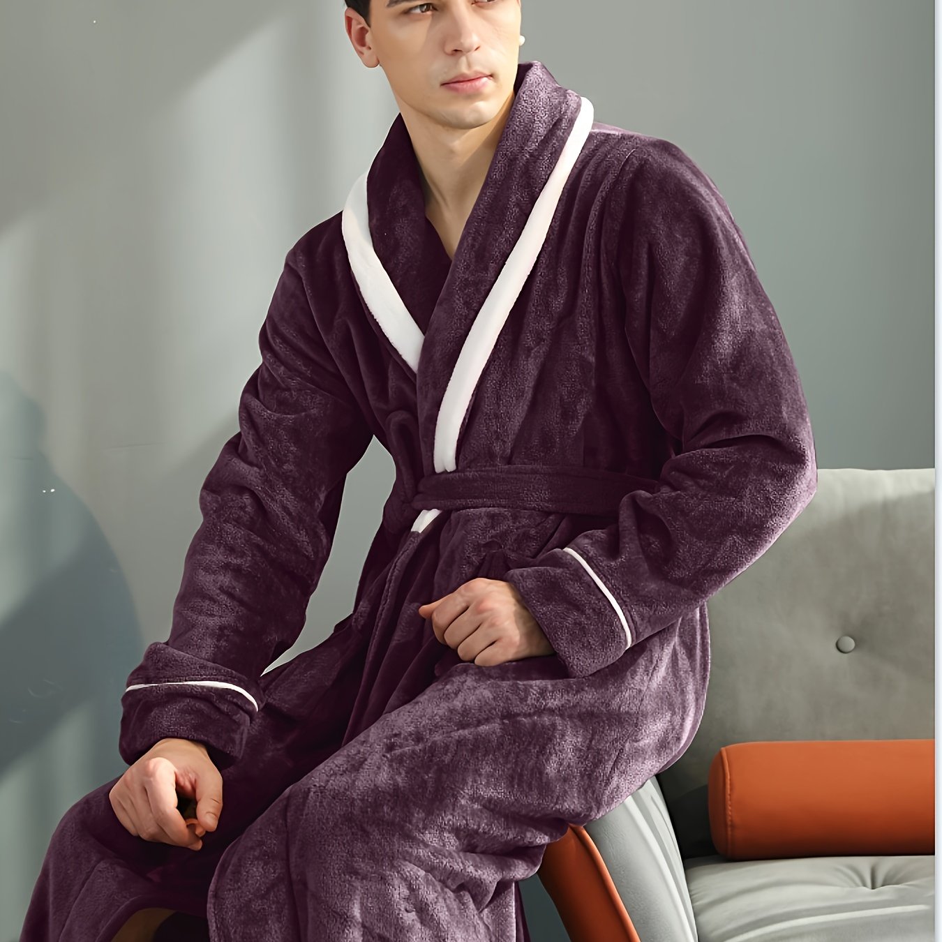Robe de chambre homme coton léger