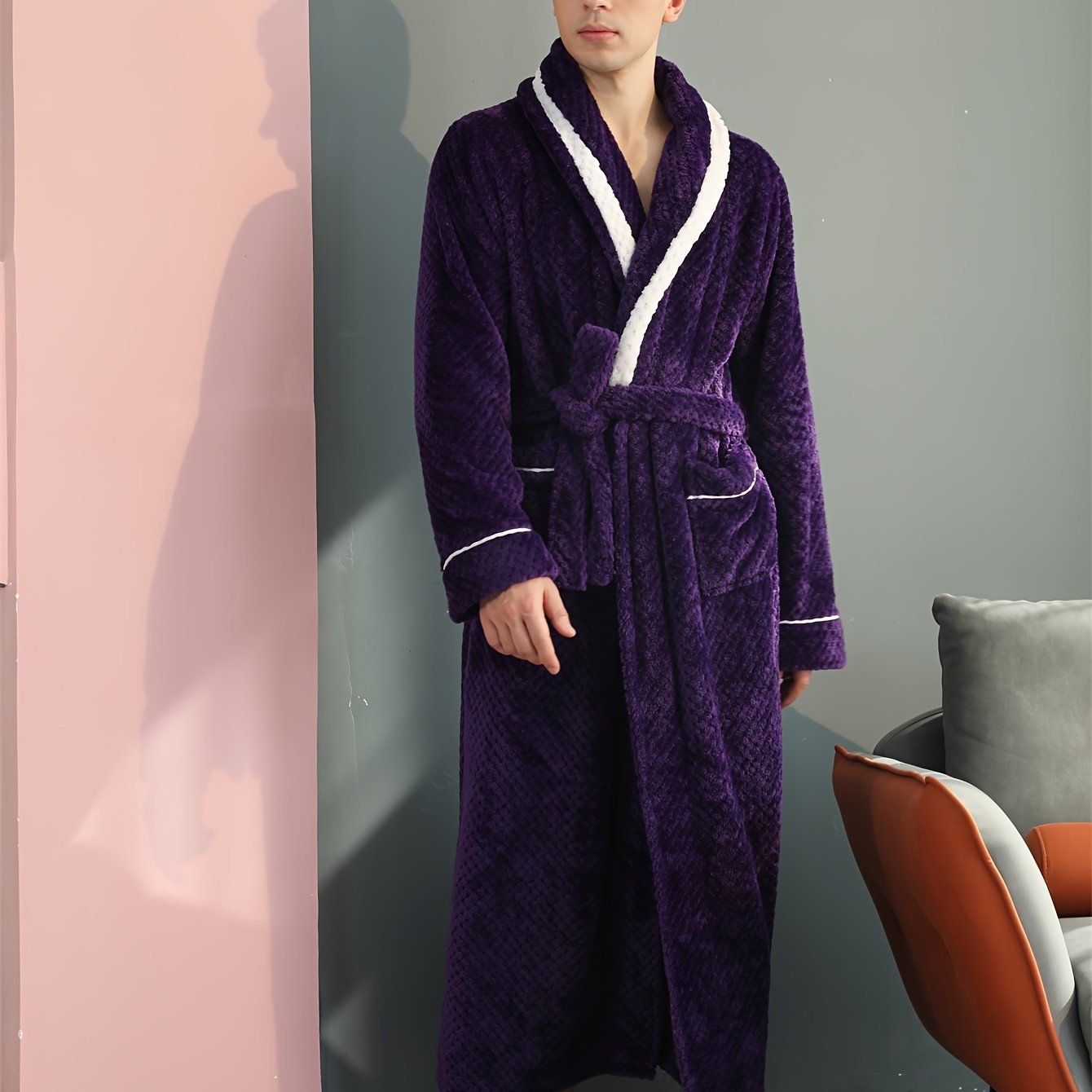 Robe de chambre homme coton léger