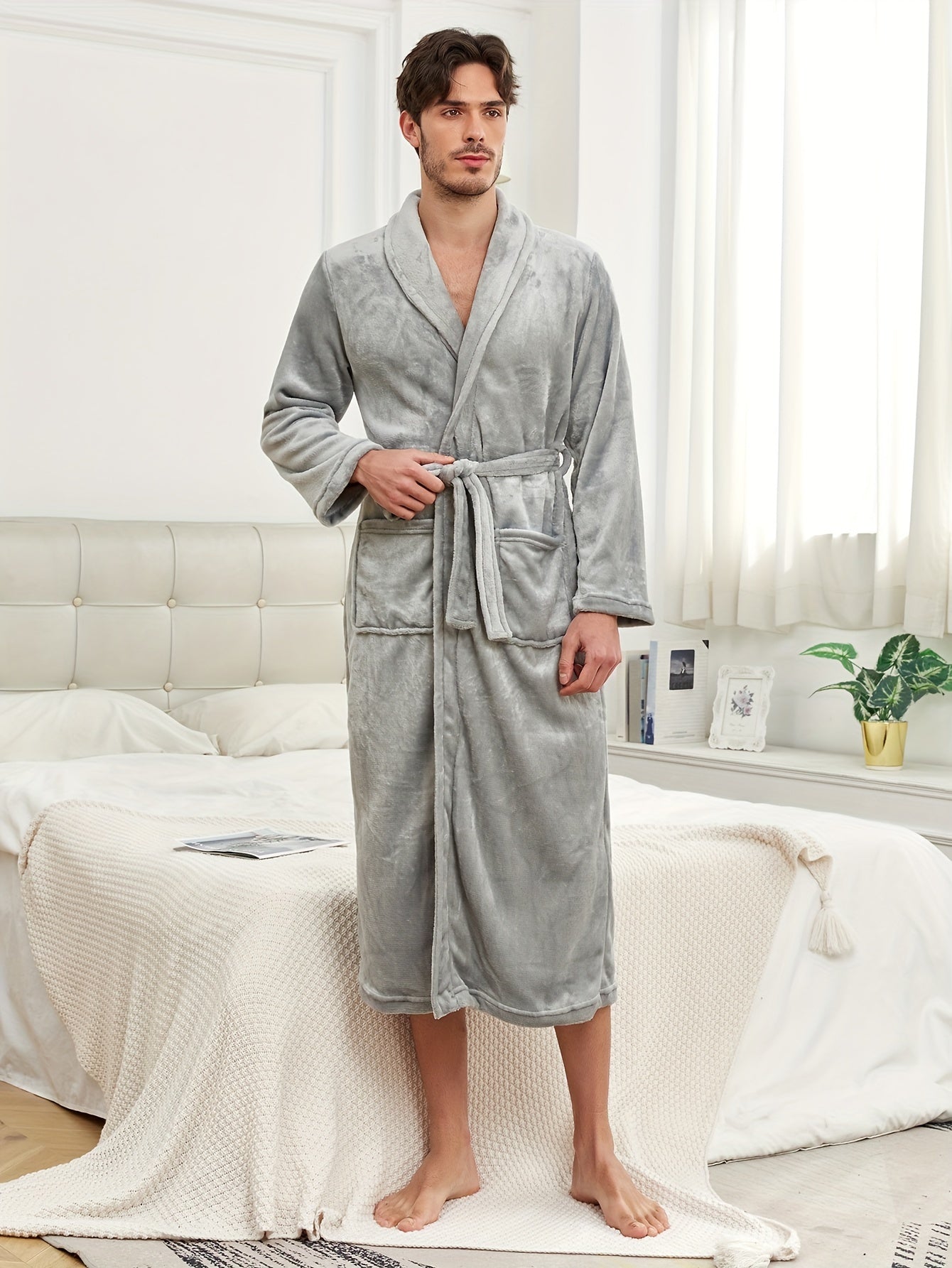 Robe de chambre homme longue