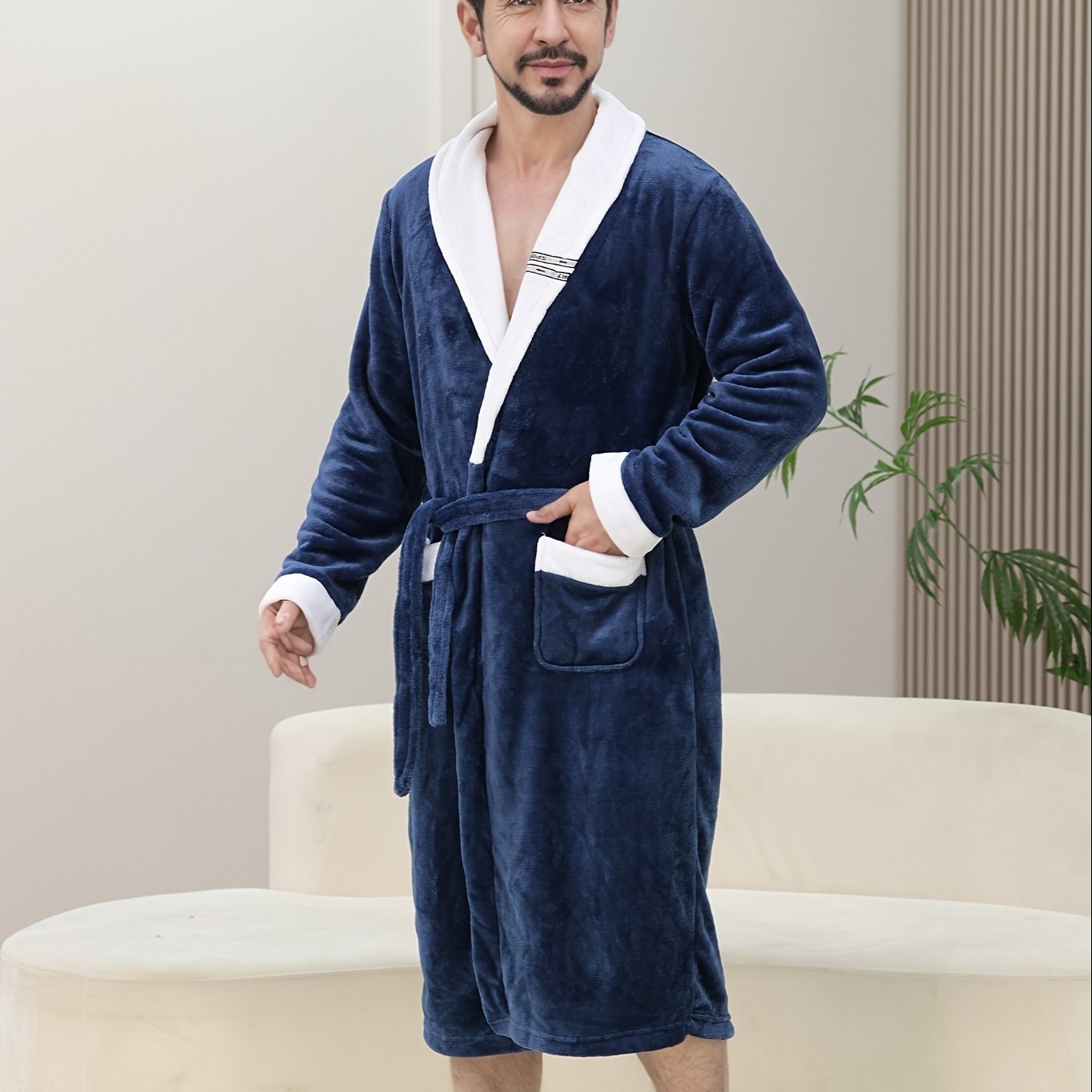 Robe de chambre homme pilou pilou