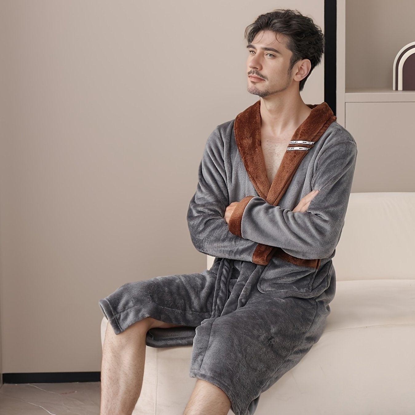 Robe de chambre homme pilou pilou