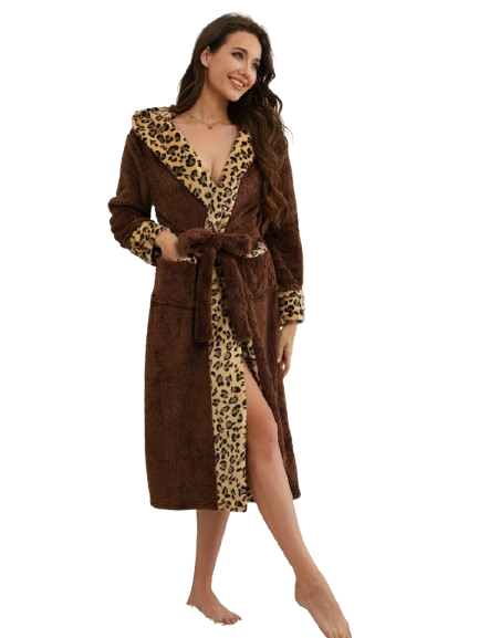 Robe de chambre femme léopard