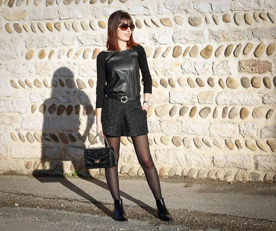 Comment porter un short en cuir en hiver ?