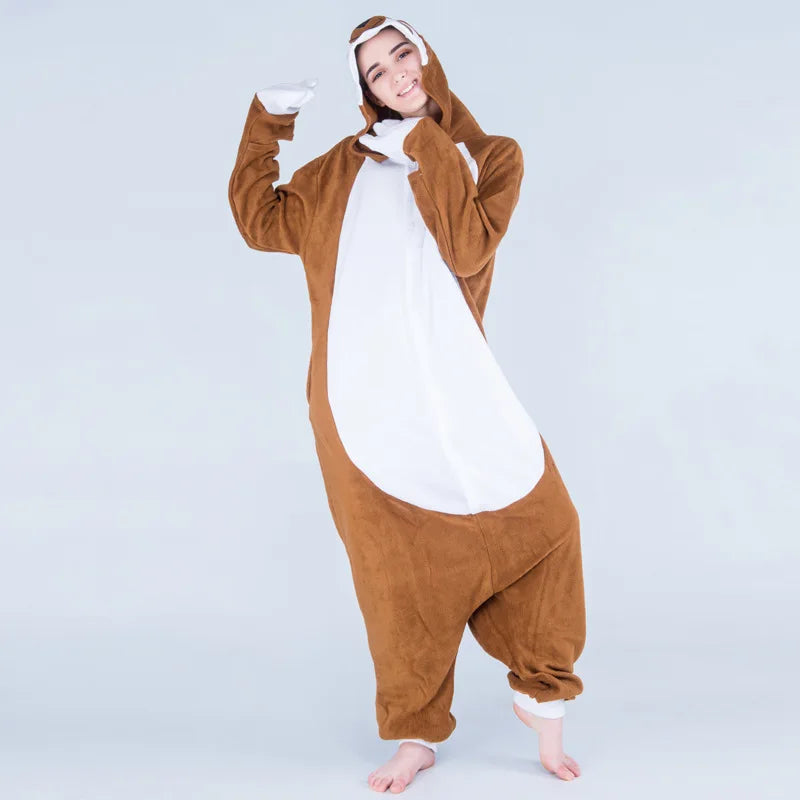 Combinaison pyjama chien Marron / S - 148-158cm