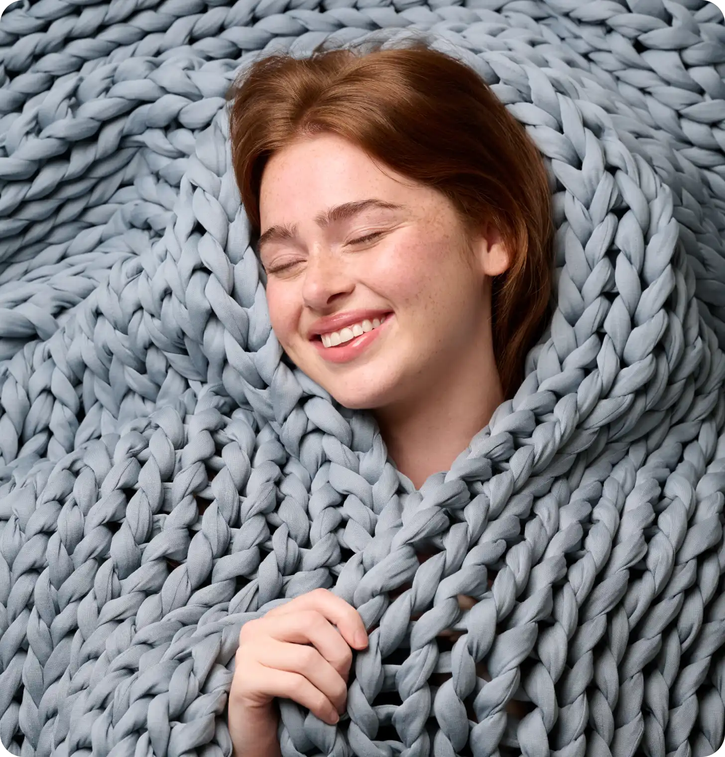 Couverture en tricot épaisse et confortable. Image