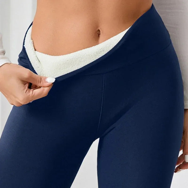 Legging chaud Bleu marine / XXL