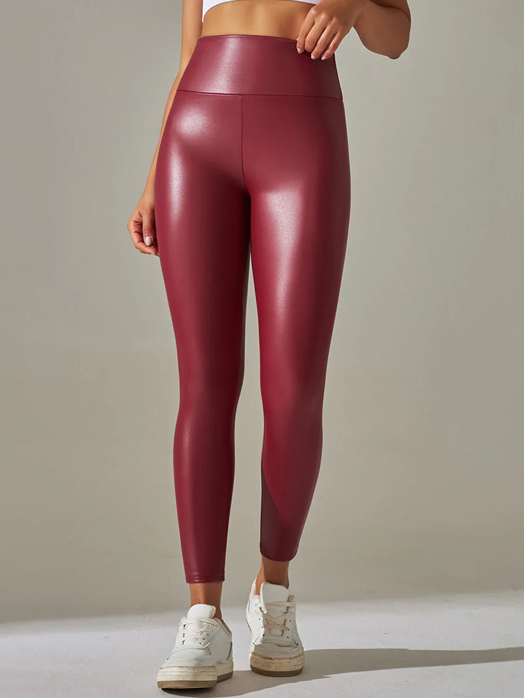 Legging simili cuir chaud