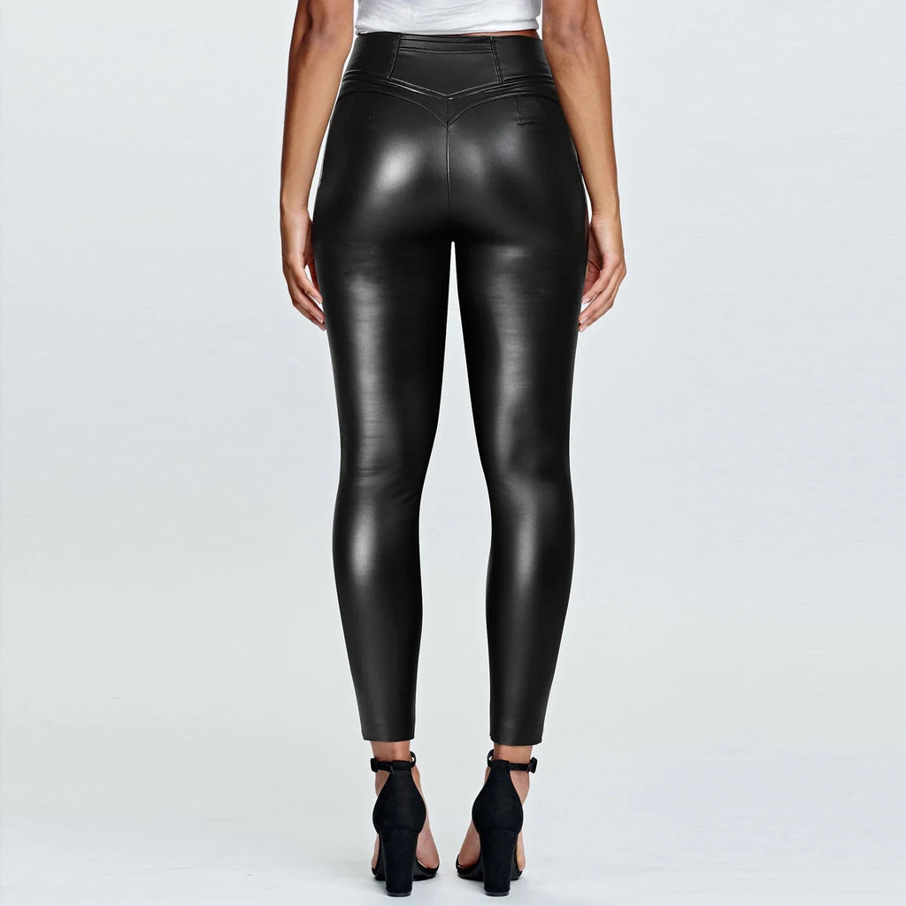 Legging simili cuir chaud