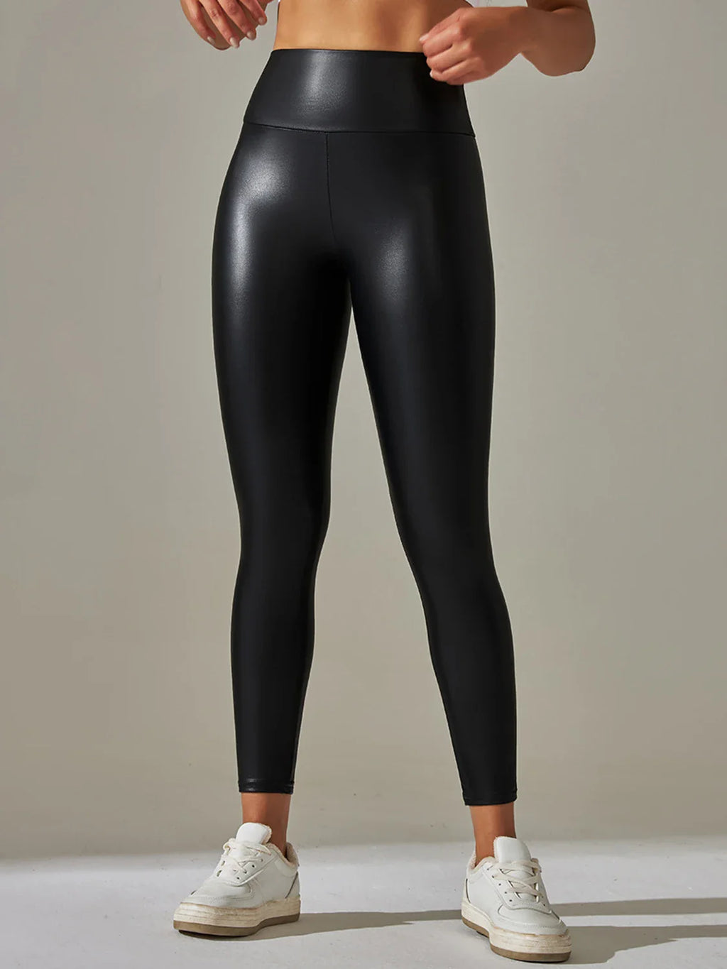 Legging simili cuir chaud Noir / L