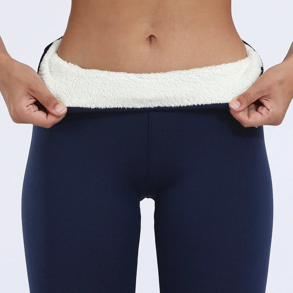 Leggings chaud fille Bleu marine / S