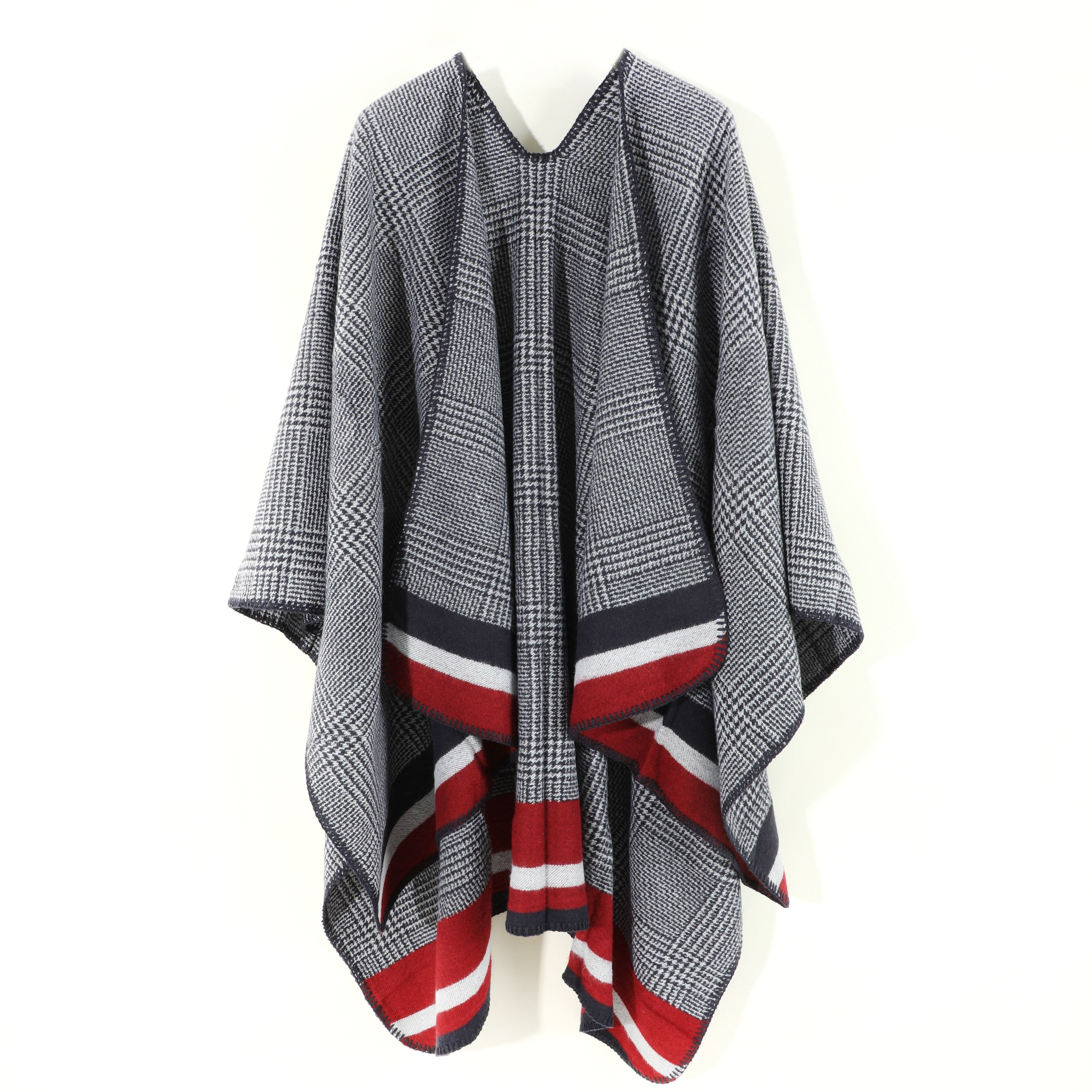 Plaid poncho polaire homme