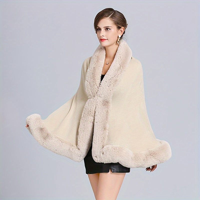 Poncho cape chaud femme