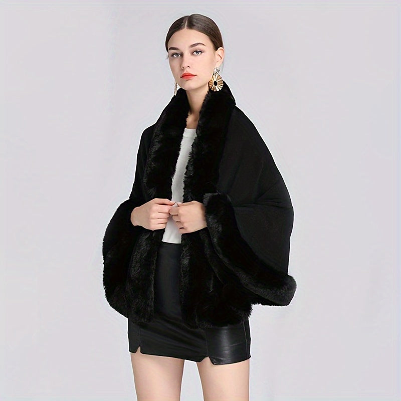 Poncho cape chaud femme
