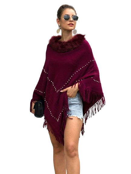 Poncho cape hiver femme