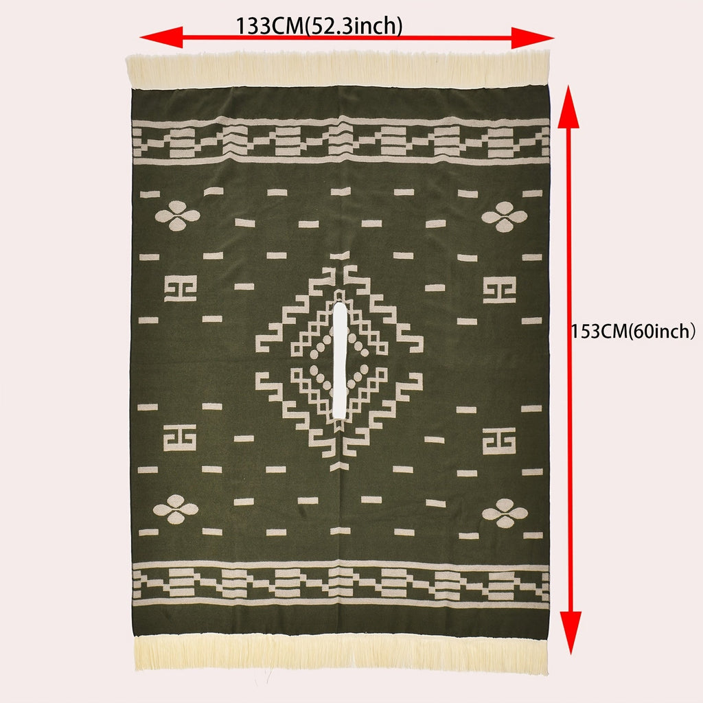 Poncho chaud polaire