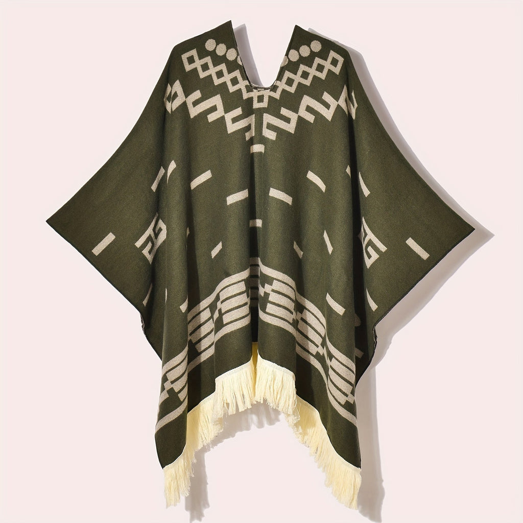 Poncho chaud polaire
