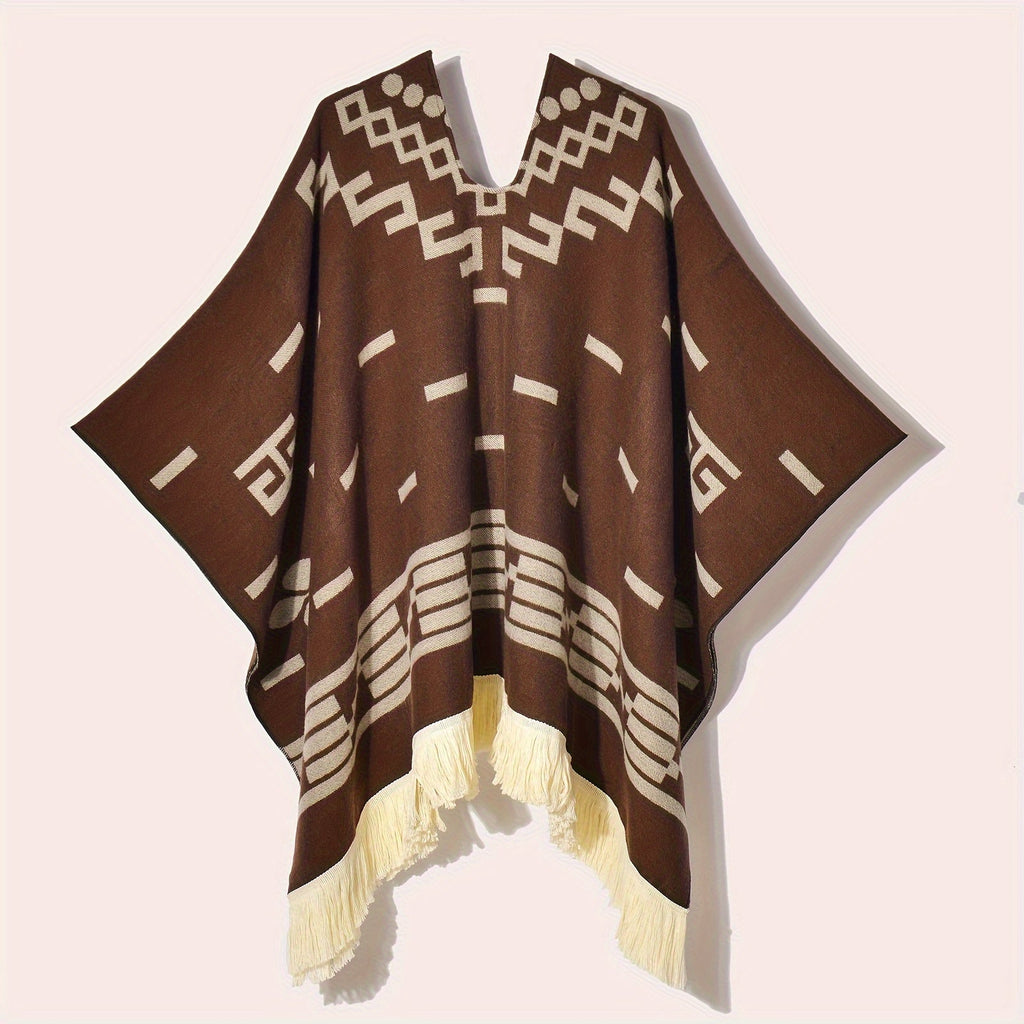 Poncho chaud polaire