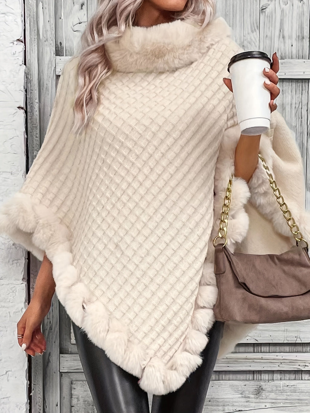 Poncho hiver femme