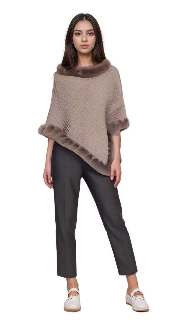 Poncho hiver femme