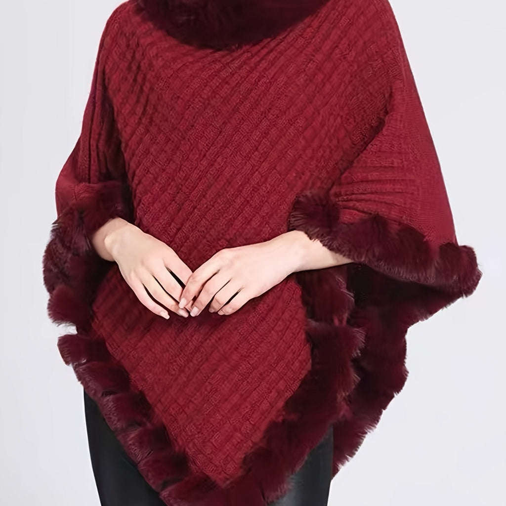 Poncho hiver femme