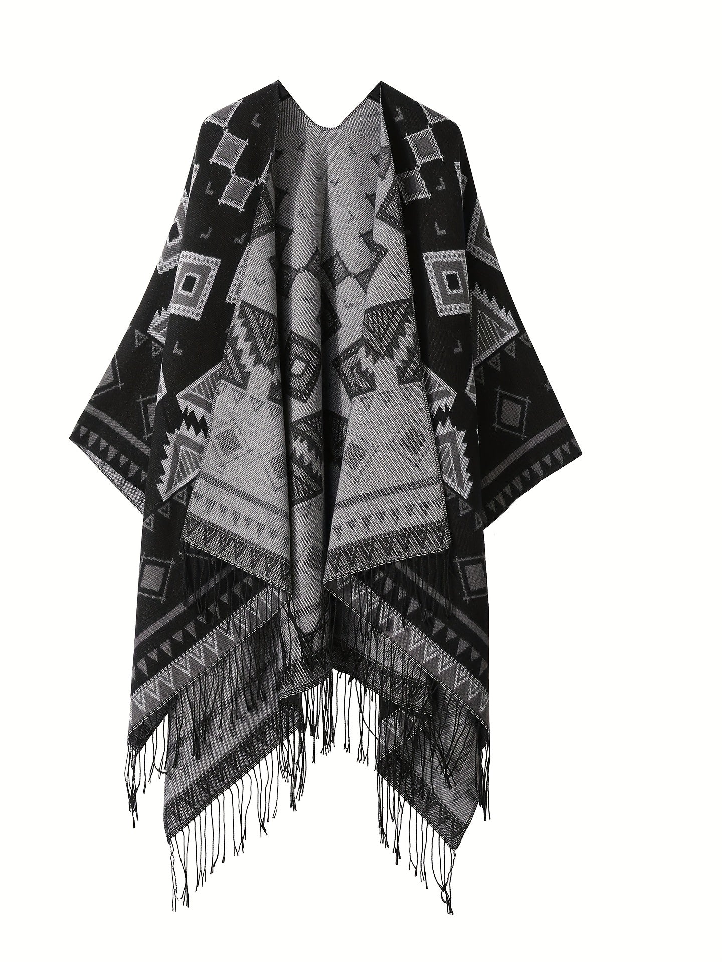 Poncho homme en laine