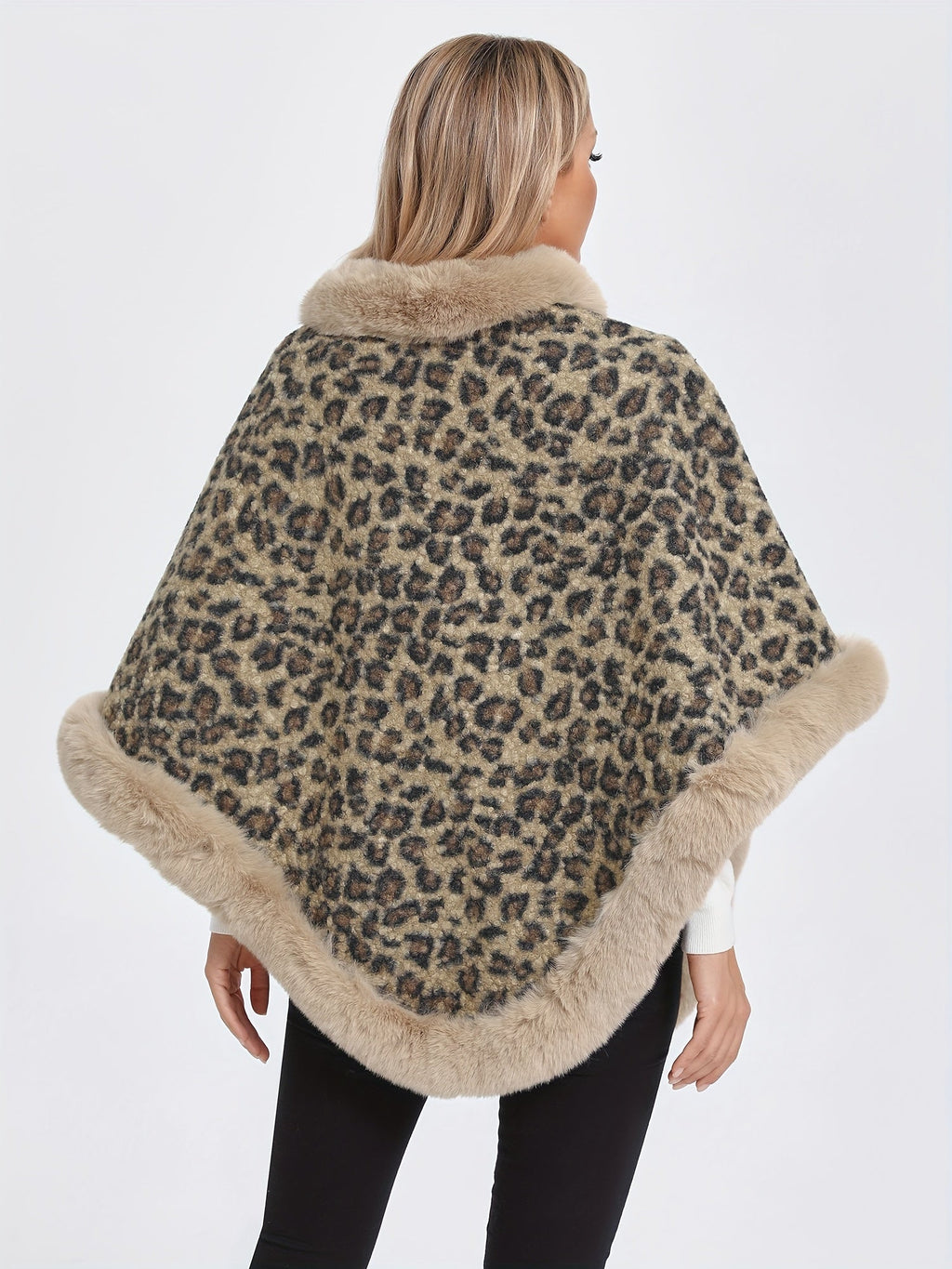 Poncho léopard femme