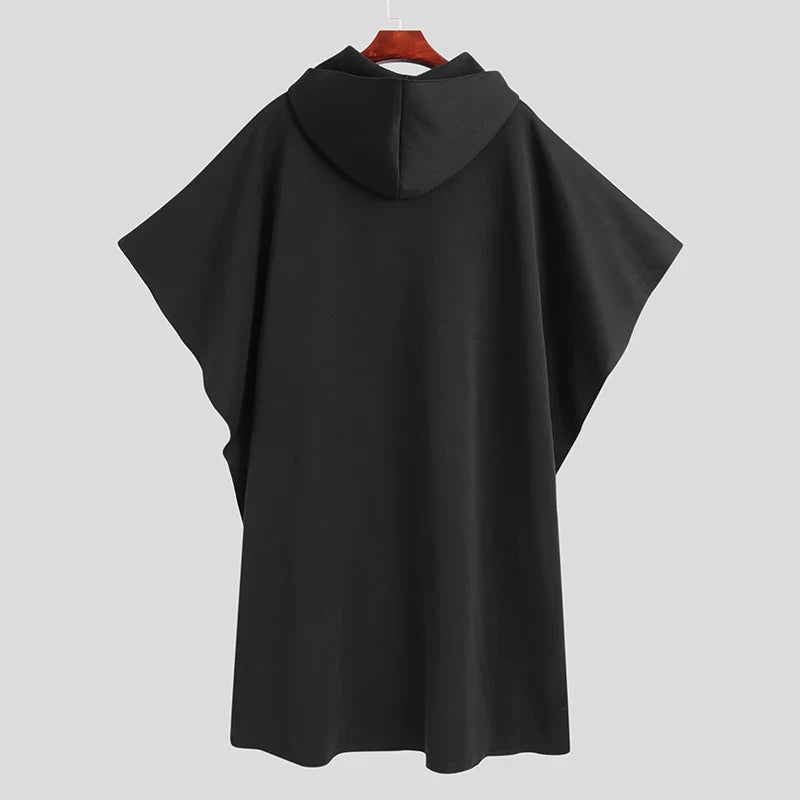 Poncho noir homme