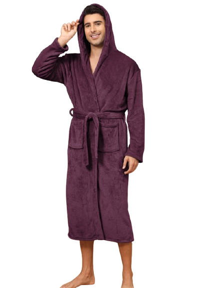 Robe de chambre capuche homme