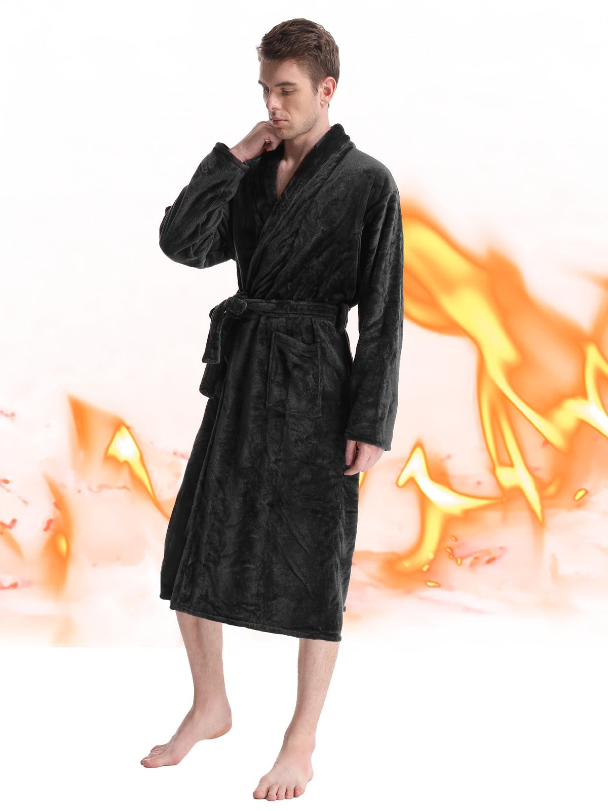 Robe de chambre coton homme