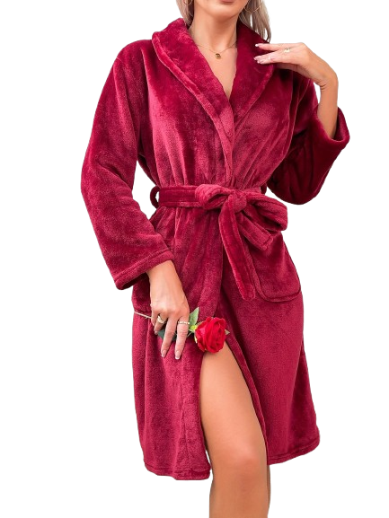 Robe de chambre en velours femme