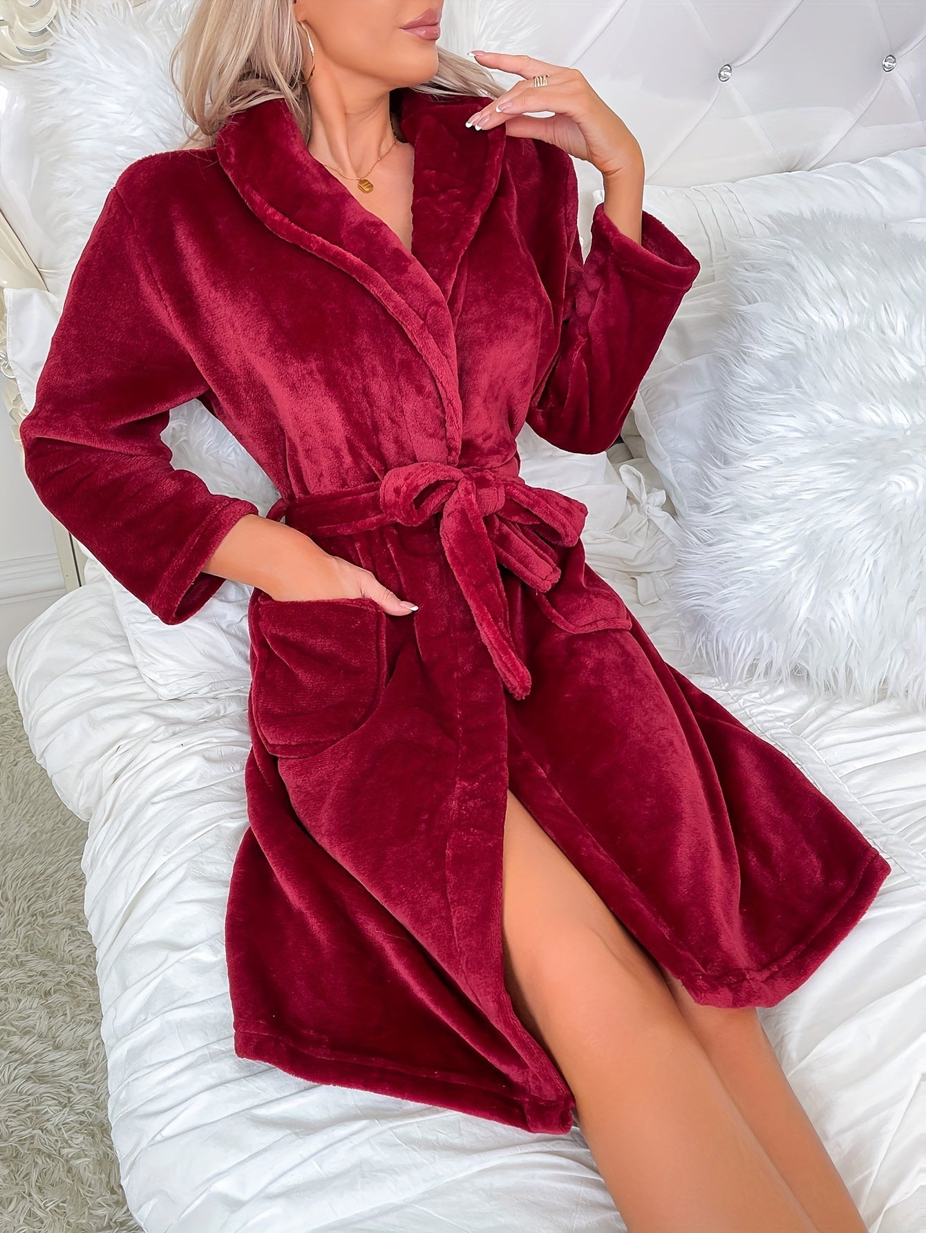 Robe de chambre en velours femme