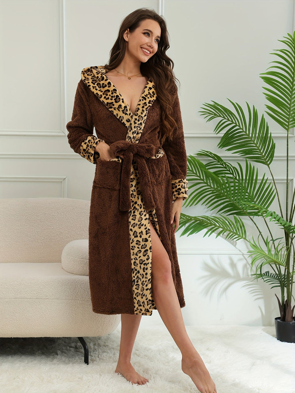 Robe de chambre femme léopard