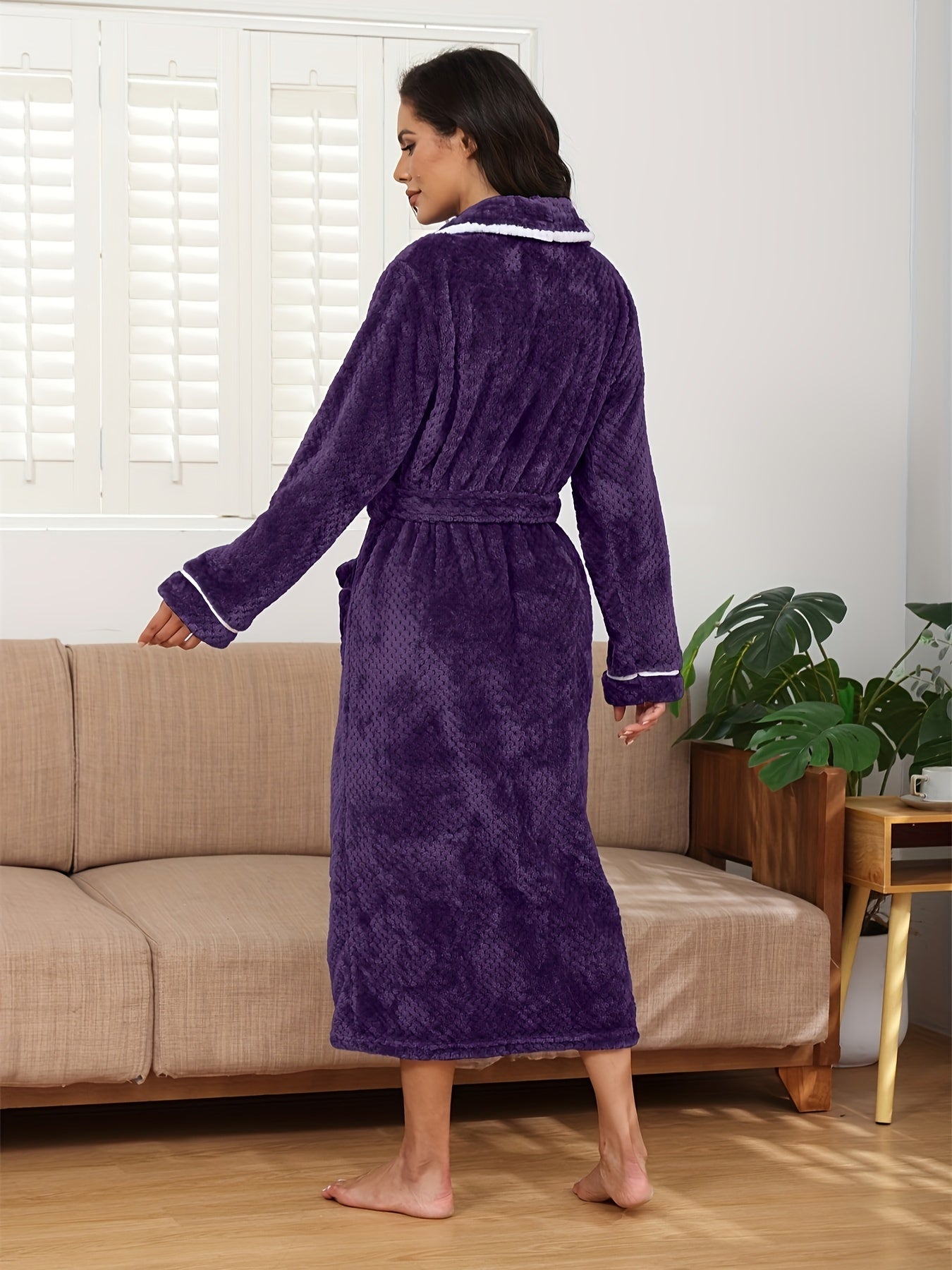 Robe de chambre femme violet