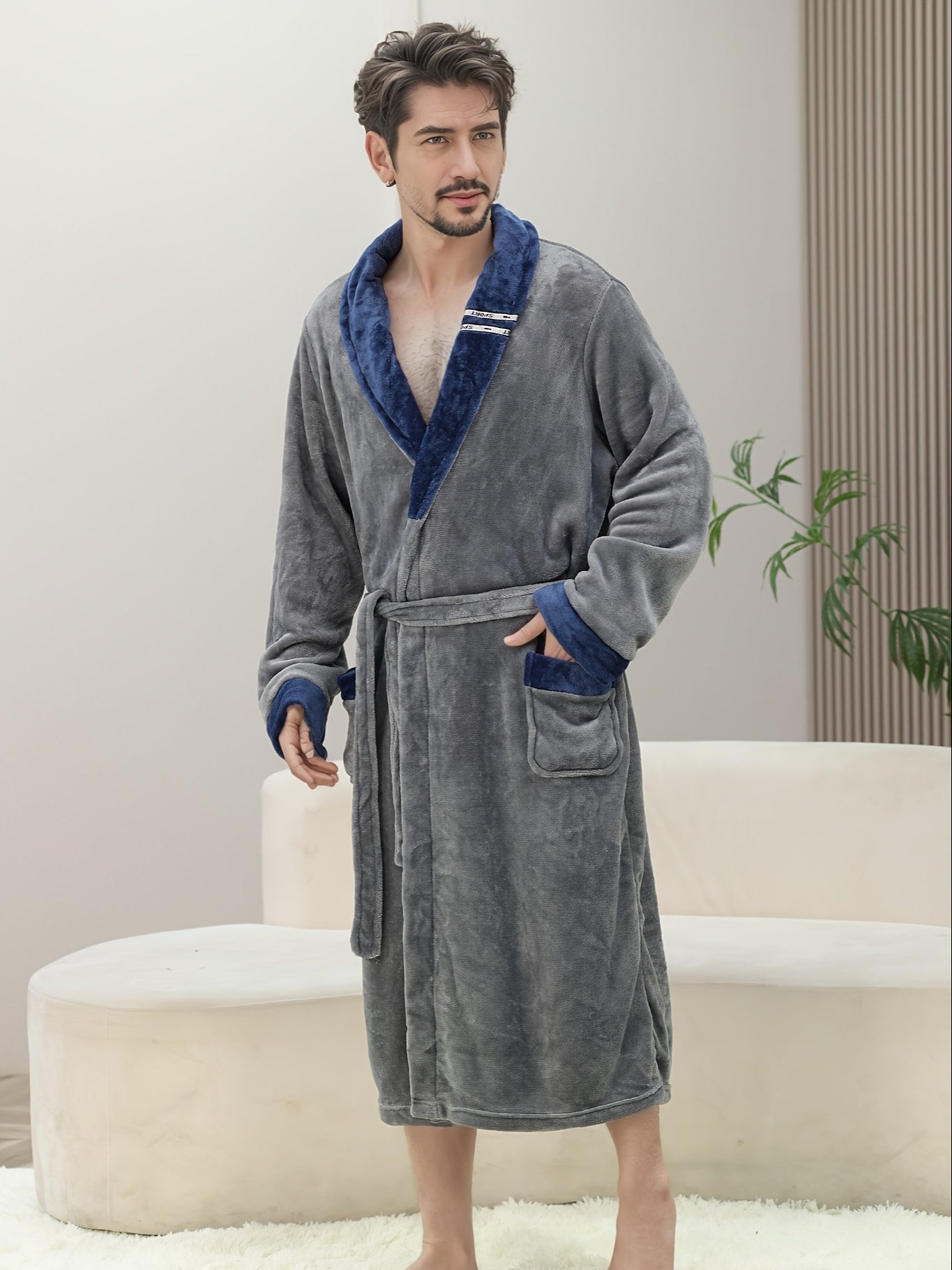 Robe de chambre homme pilou pilou