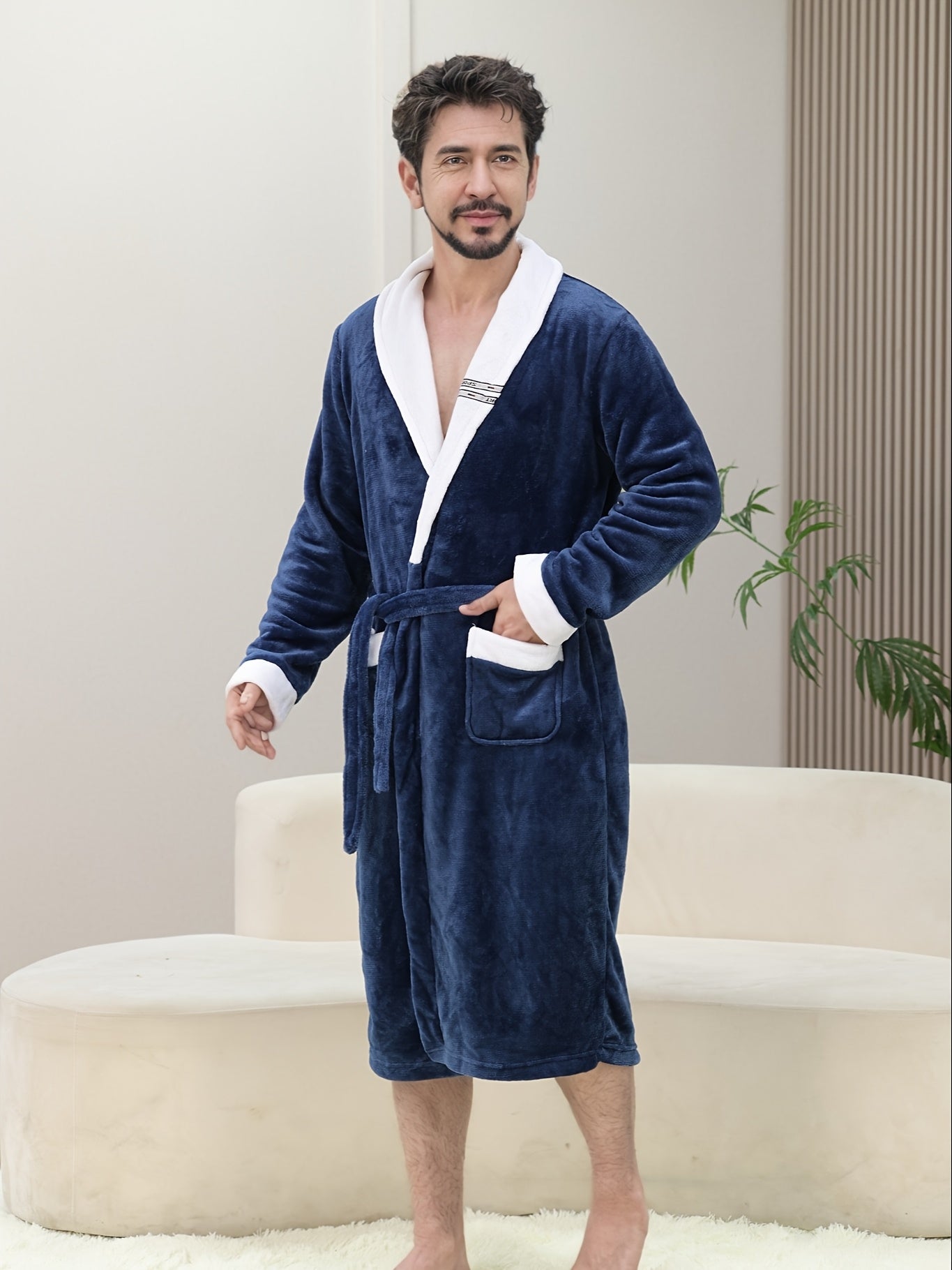 Robe de chambre homme pilou pilou