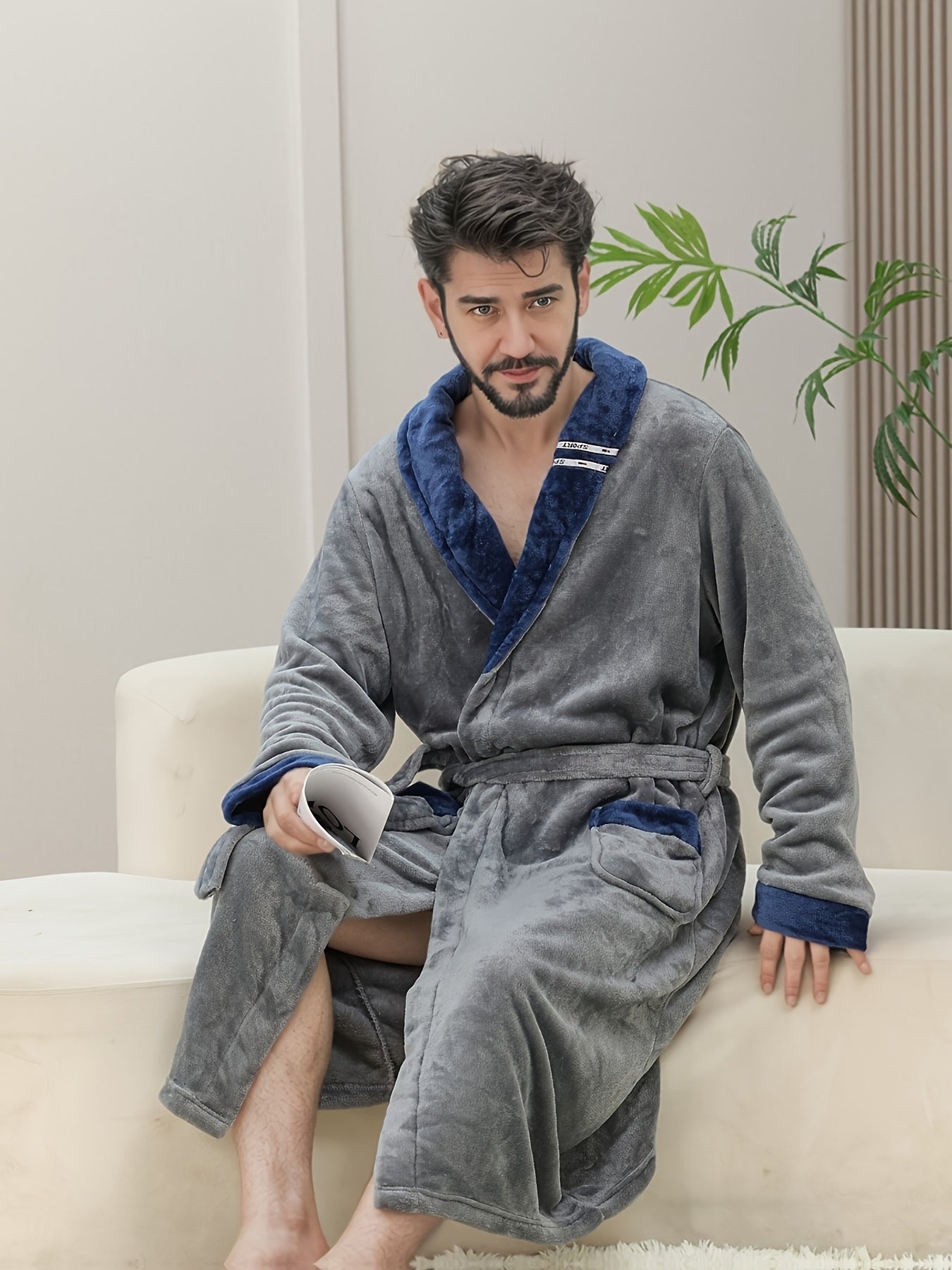 Robe de chambre homme pilou pilou