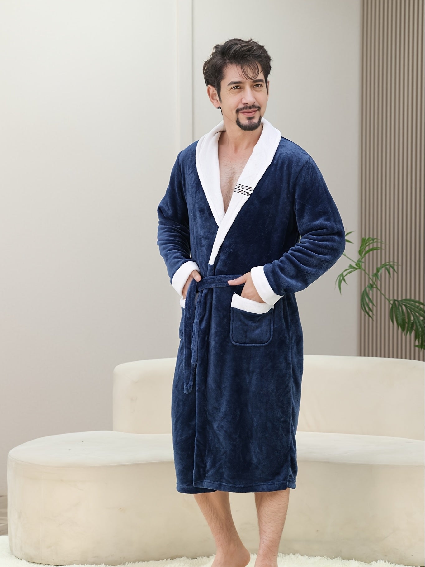 Robe de chambre homme pilou pilou