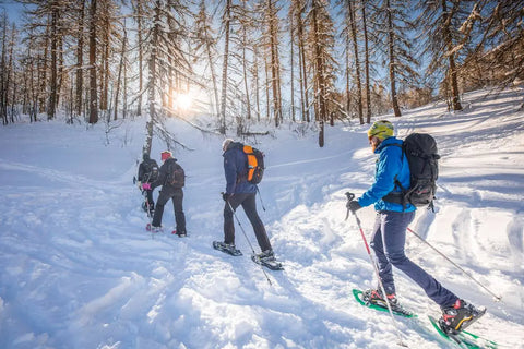 une randonnée sous la neige